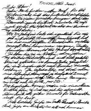Brief von Familie Eckardt